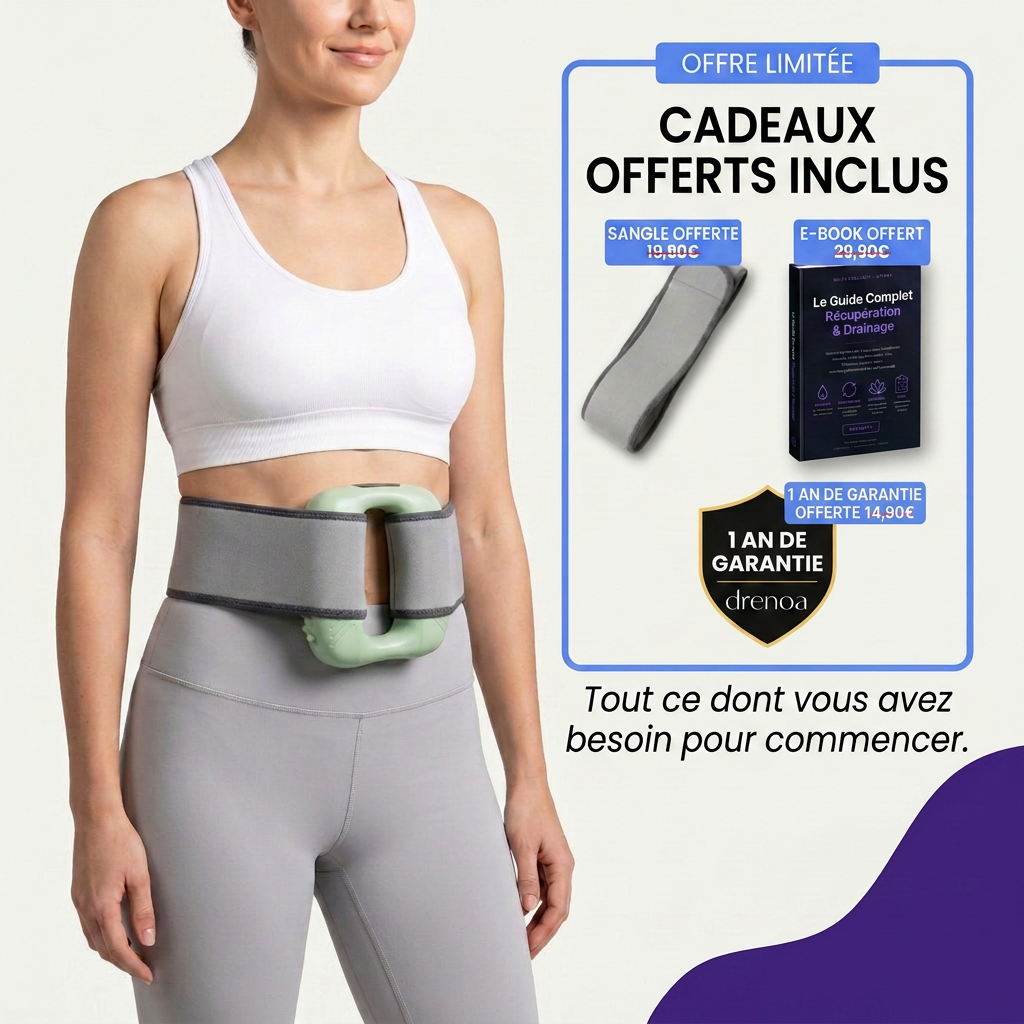 Drenoa Pro Mini porté autour de la taille avec sangle, e-book et garantie 1 an offerts